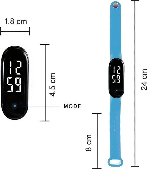 Produktbild Cbx LED-Digitaluhr mit Silikonarmband 12-Stunden-Anzeige