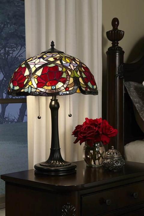 Image du produit Elstead Lighting Larissa Tischleuchte E27 2-fach Vintage-Bronze (E27)