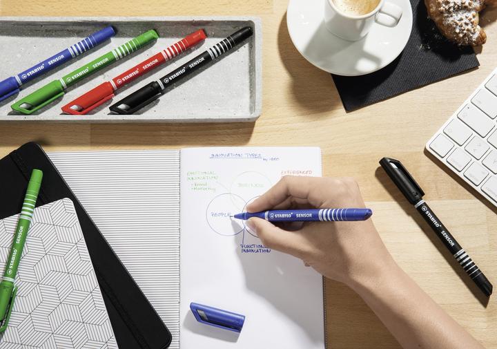 Image du produit STABILO SENSOR F Finliner avec taille-crayon à ressort (Turquoise, 1 x)