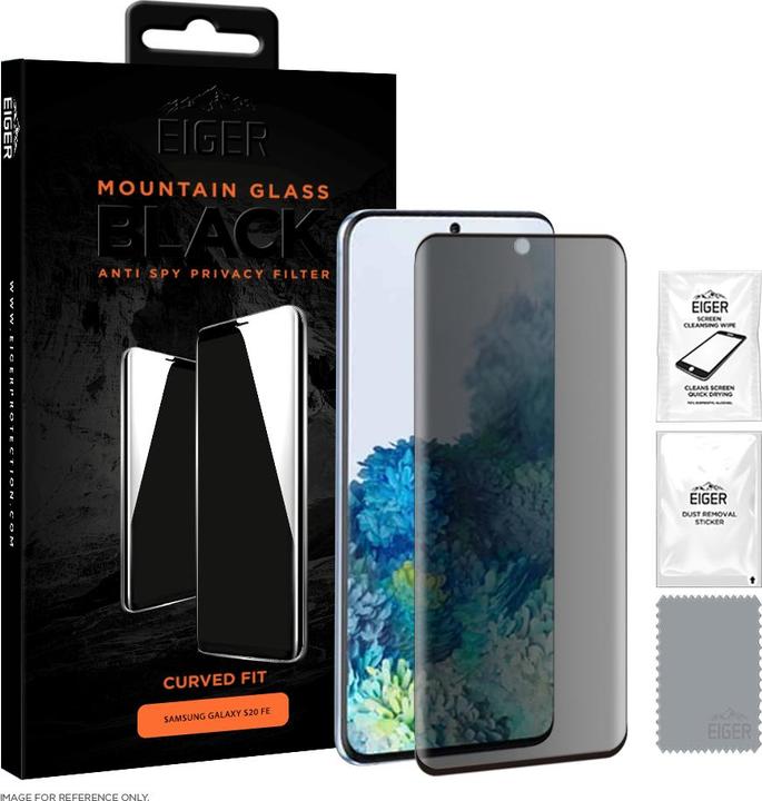 Actual product image Eiger Mountain Glass Black Edge (1 Piece, Samsung Galaxy S20 FE)