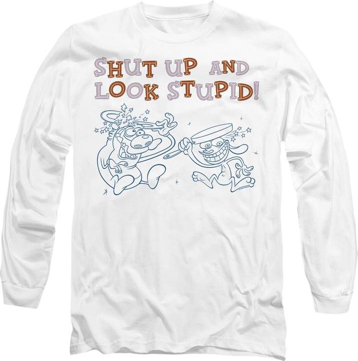 Immagine prodotto Ren & Stimpy Shut Up And Look Stupid! Maglietta Adulto Unisex (XXL)