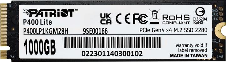 Image du produit Patriot P400 Lite (1000 Go, M.2 2280)