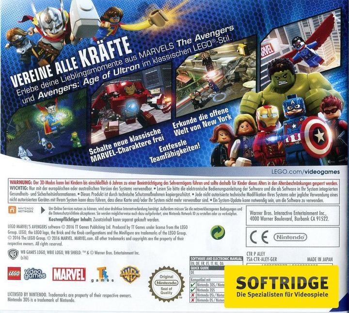 Produktbild WB Lego Marvel's Avengers (3DS, Multilingual)