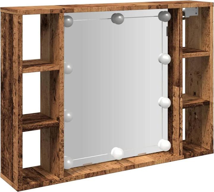 Produktbild VidaXL Spiegelschrank mit LED-Leuchten -Optik (76 x 15 x 55 cm)