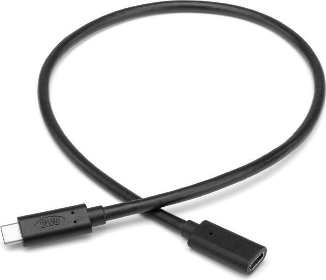 Produktbild OWC 0.5 Meter USB-C Extension Cable - Black Color USB 3.2 (10Gb/s) (0.50 m, USB 3.2, 100 W)