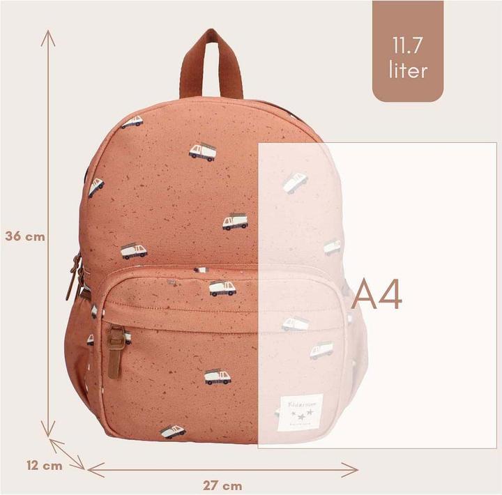 Kidzroom Rucksack Turin Enchanted Memories Braun Feuerwehrauto