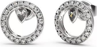 Guess - Minimalist steel earrings with zircons Tiny Dancer JUBE04655JWRHT/U
