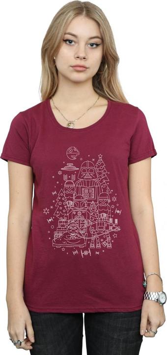 Actual product image Star Wars Womens/Ladies Empire Christmas Cotton T-Shirt (XXL)