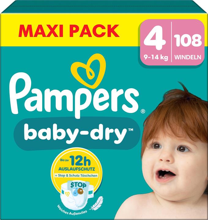 Actual product image Pampers Baby-Dry (Size 4, Monthly box, 108 Piece)