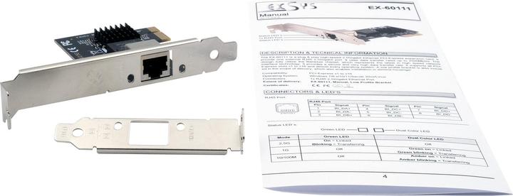 Produktbild Exsys GmbH PCIe Netzwerk-Karte 2.5 Gigabit (PCI-E x1)
