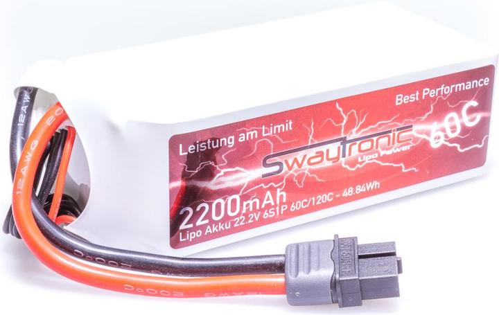 Swaytronic 6S 22.2V 2200mAh 60C/120C XT60 (22.20 V, 2200 mAh)