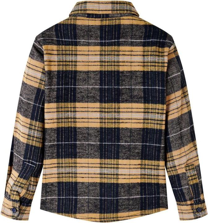 Immagine prodotto VidaXL Camicia da bambino a scacchi gialli e neri 128,Materiale: 100 (128)