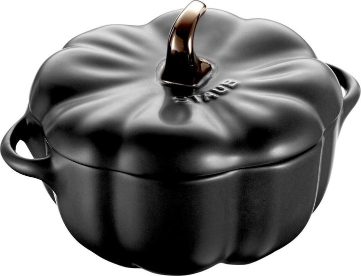 Productafbeelding Staub 40508-548-0 - Pompoen - Cocotte - Zwart mat - Keramiek - 12,2 cm (12.20 cm, Braadpan + kasserol, Keramiek)
