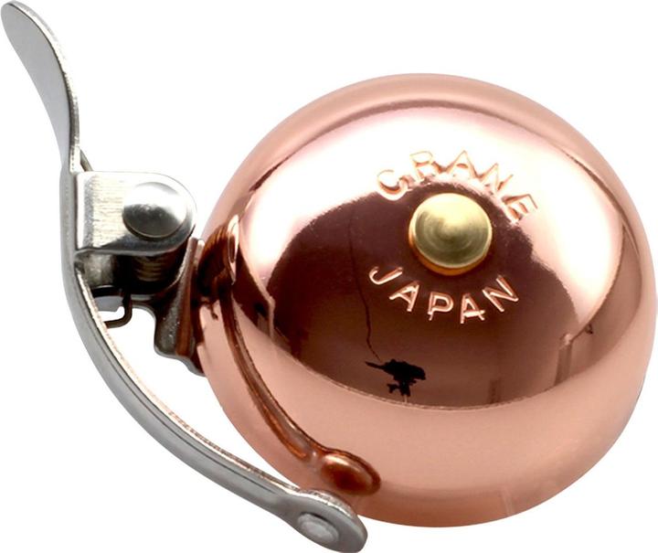 Actual product image Crane Mini Suzu Bell - Polished Copper (Steel Band Mount)