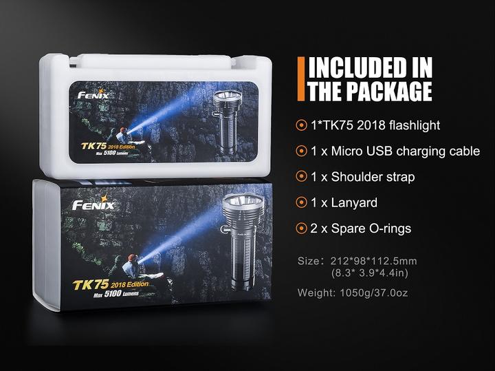Actual product image Fenix Tk75 2018 (18.80 cm, 5100 lm)