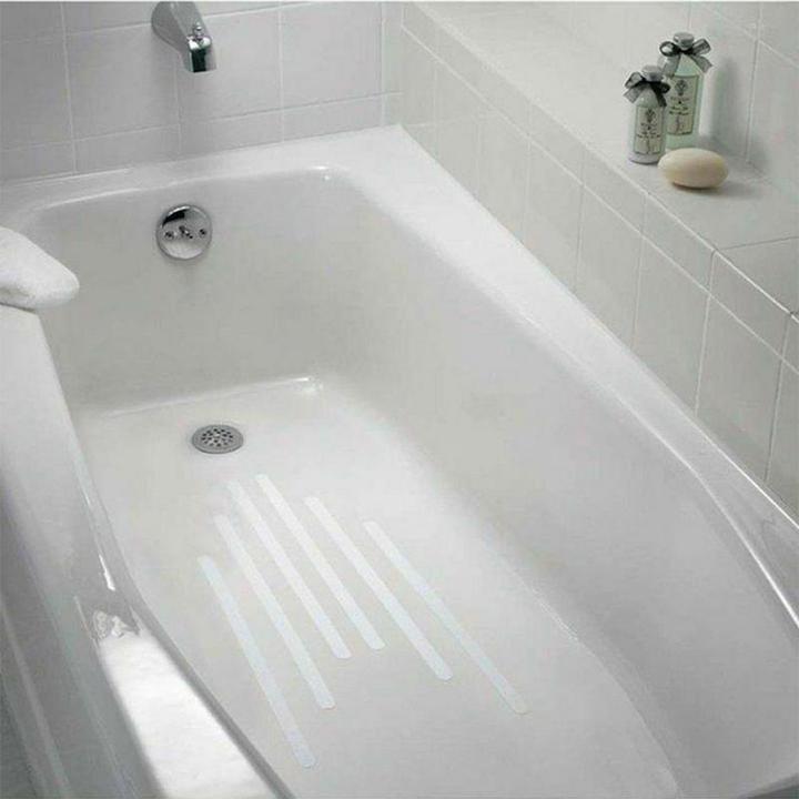 Actual product image Werkstein Selbstklebendes Anti-Rutsch Pad Sticker für Dusche / Badewanne - Transparent 19-tlg. Set (20 mm)