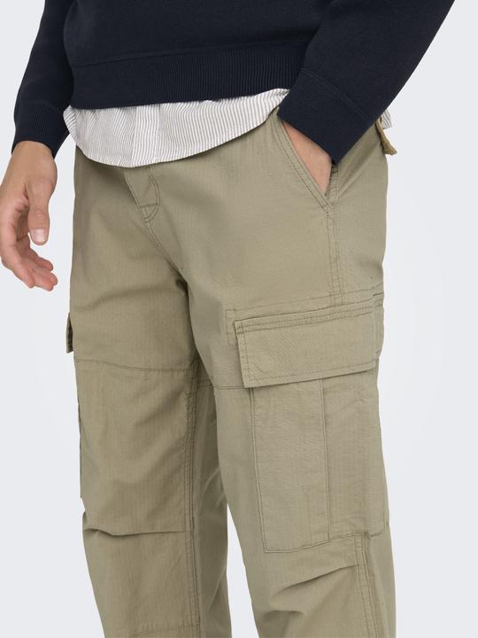 Actual product image Only & Sons Loose fit mid waist elasticated cargo trousers Trousers (W36/L32)