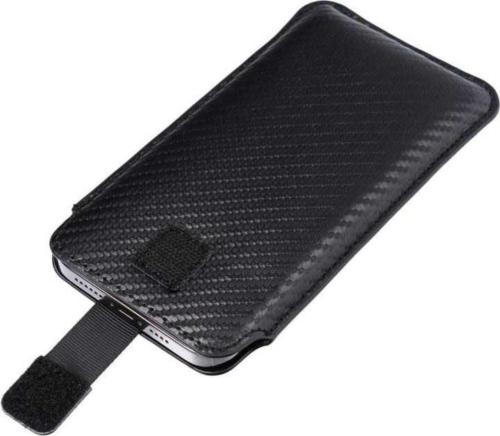 Produktbild Forcell Back panel cover OEM POCKET Carbon Universal Case - Size 02 - for IPHONE IPHONE 5 / 5S / 5SE / 5C (Apple iPhone 5)