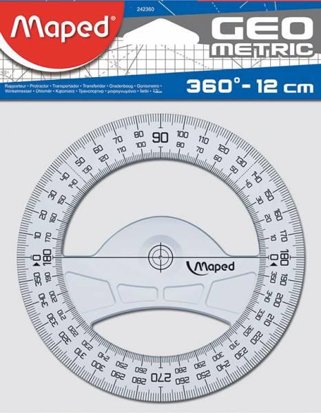 Actual product image Maped Protractor Geometric 360 degrees, 120 mm, made of plastic (120 mm)