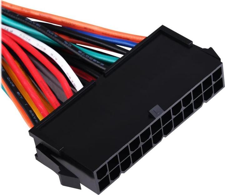 Produktbild Silverstone SST-PP10 - Netzteil Adapter Kabel, Dual-24-Pin Buchse + Single-24Pin Stecker, für Den