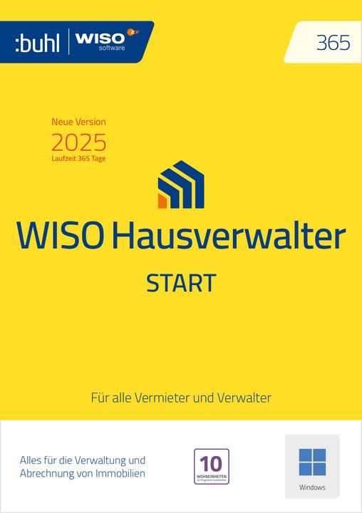 Energie-Label Buhl Data Service WISO Hausverwalter 365 Start 2025 Download Code (1 User, 1 Geräte/User, 12 Monate)
