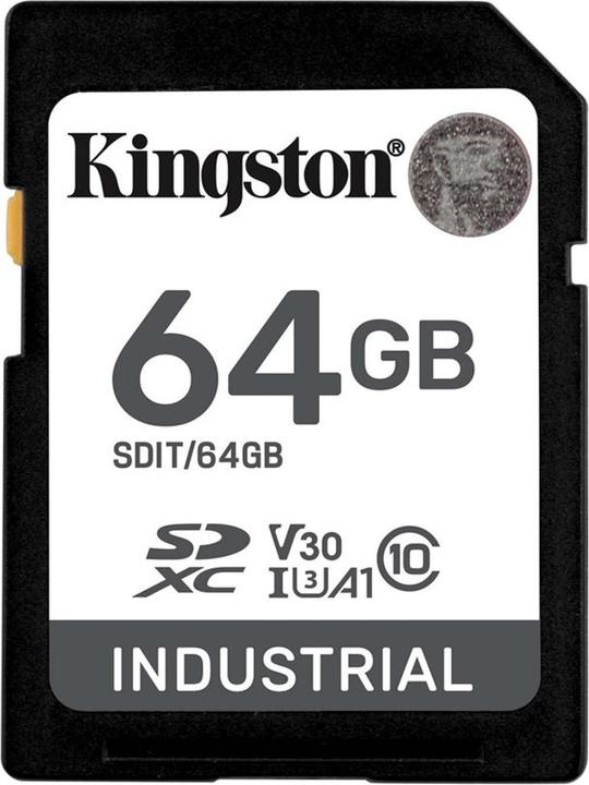 Actual product image Kingston Card Ind. SD +ADP 64GB pSLC (64 GB, SDXC, U3, UHS-I)