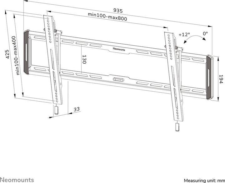 Image du produit Neomounts WAH 1TFT 1Articulation Max.70 (Mur, 86", 70 kg)