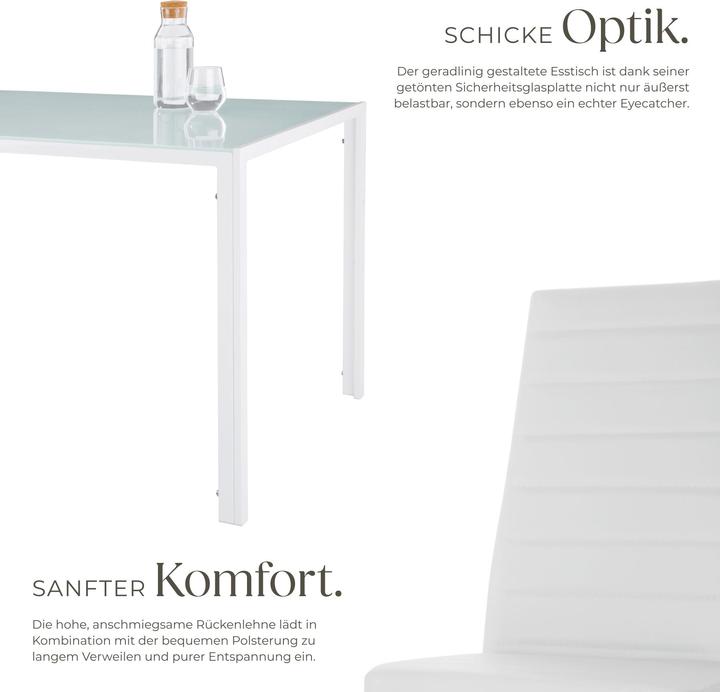 Image du produit tectake Essgruppe Berlin (120 x 70 x 75 cm)