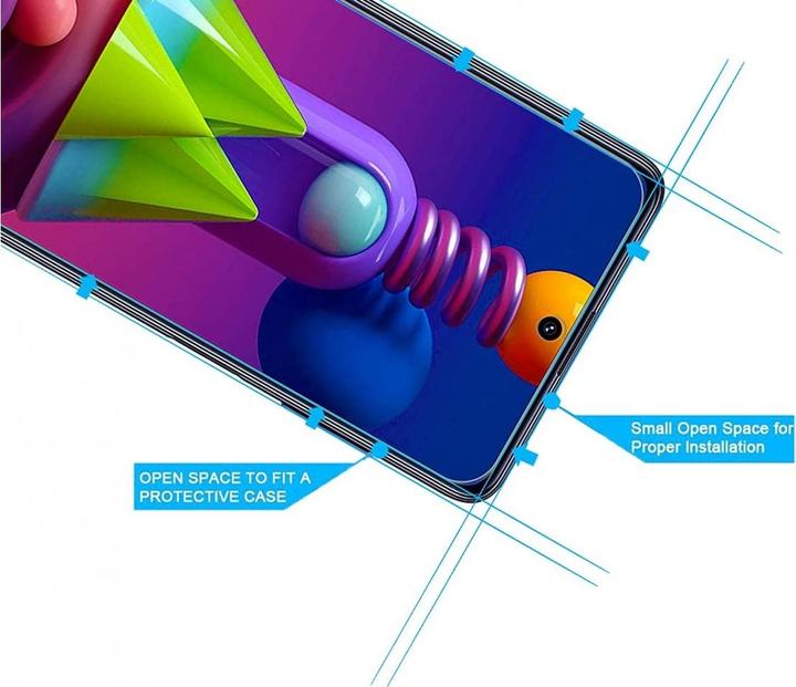 Immagine prodotto Screenguard Samsung Galaxy M51 Pellicola protettiva in vetro Custodia Design amichevole (1 Pezzo/i, Samsung Galaxy M51)