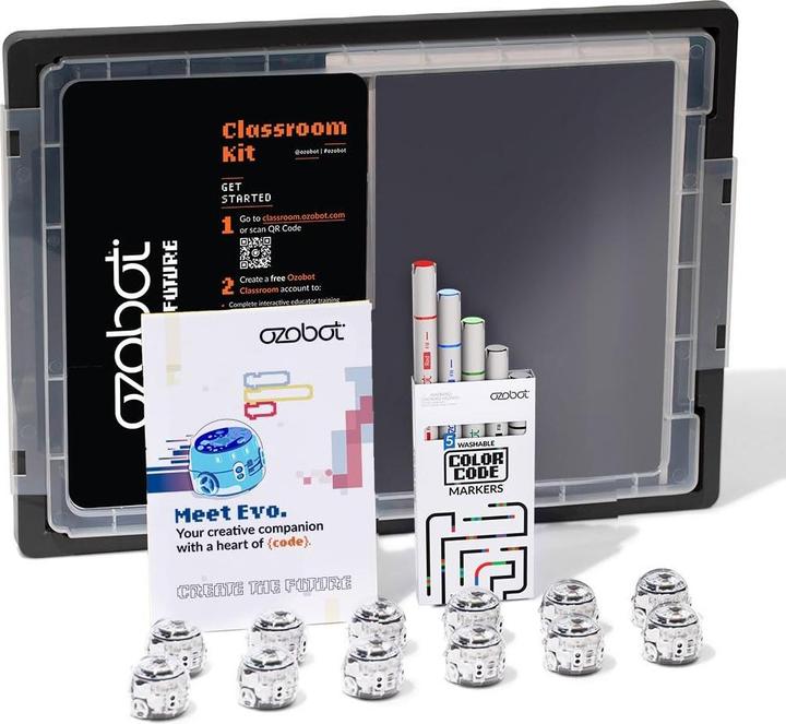 Actual product image Ozobot MINT Coding Robot School Set "Evo Classroom Kit 12 Robots"