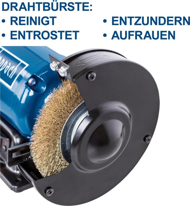Produktbild Scheppach SM150LB Doppelschleifer mit Bürste - 230-240V 50Hz 400W - 150mm (Doppelschleifer, 400 W)