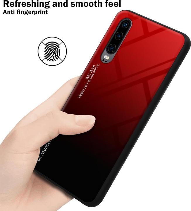 Produktbild Cadorabo TPU 2 Farben Glas Cover (Huawei P30)
