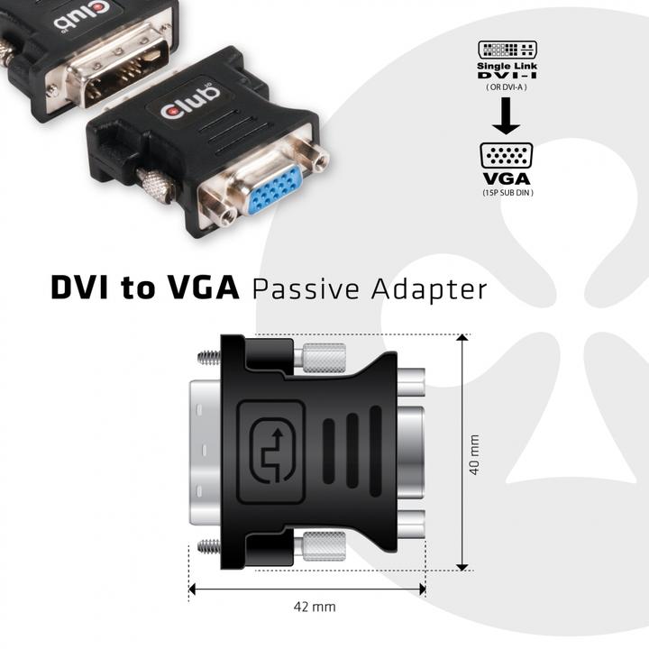 Produktbild Club 3D DVI-I bis (VGA, 4 cm)