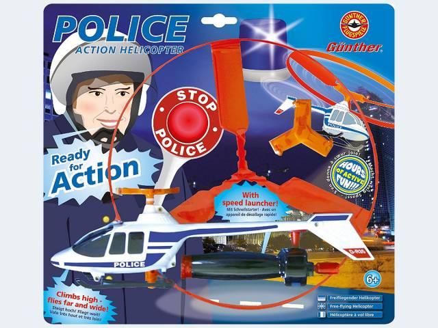 Produktbild Günther Flugspiele Freiflugmodell Police Hubschra