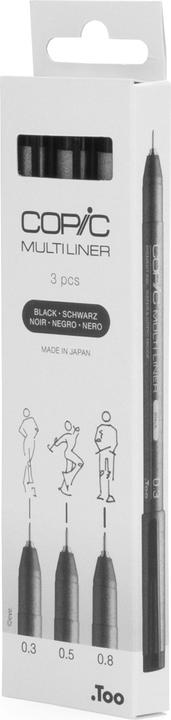 Produktbild Copic Multiliner (Schwarz, 3 x)