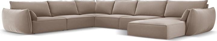 Actual product image Micadoni Velvet Panoramic Left Corner Sofa, "Kaelle", 8 Seats, 384x284x85Made in Europe (Sofa landscape)