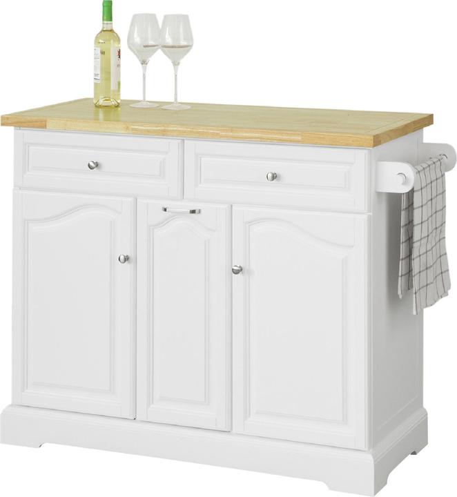 Immagine prodotto SoBuy Isola della cucina Carrello da cucina con portabottiglie