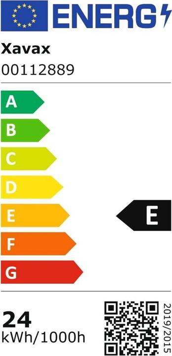 Energy Label Xavax LED lamp, G13, 2880lm replaces 58W, tube lamp T8, 150cm, daylight, glass (G13, 24 W, 2880 lm, 1 x, E)