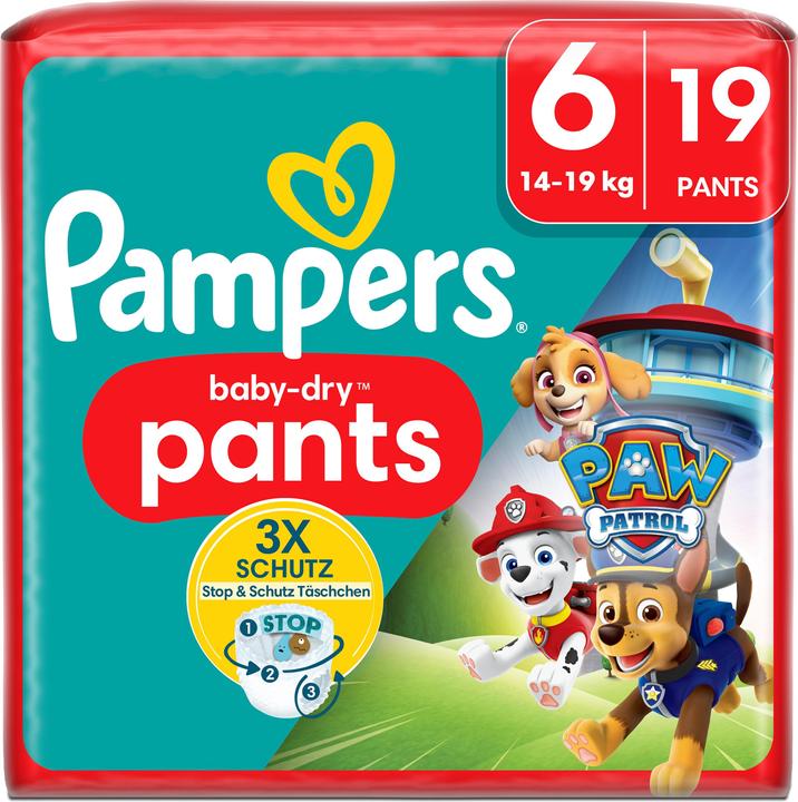 Actual product image Pampers Baby Dry Paw Patrol (Size 6, Pack, 19 Piece)