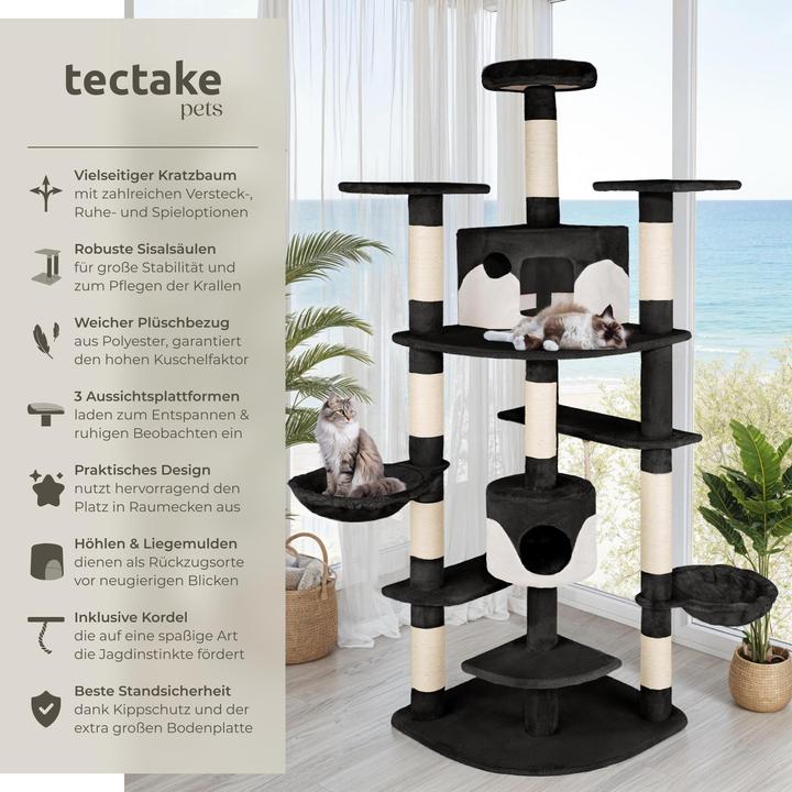 Produktbild tectake Nelly (204 cm, Schwarz, Weiss)