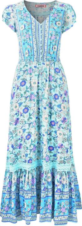Actual product image Joe Browns Button Detail Border Print Button Through Maxi Dress (18)
