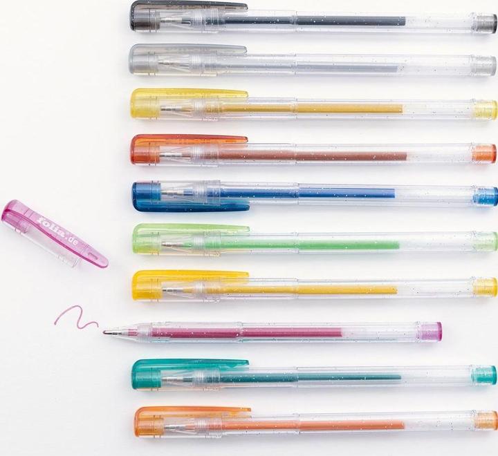 Actual product image Folia Gel pen glitter (Multicoloured, 10 x)